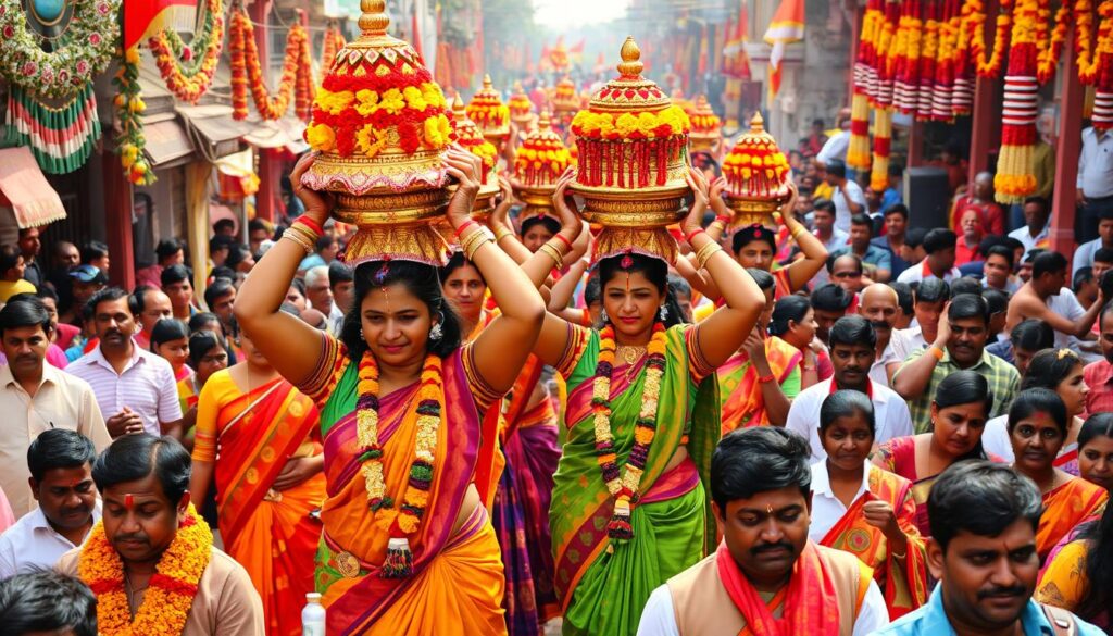 Bonalu festival celebration in Narayankhed with traditional procession