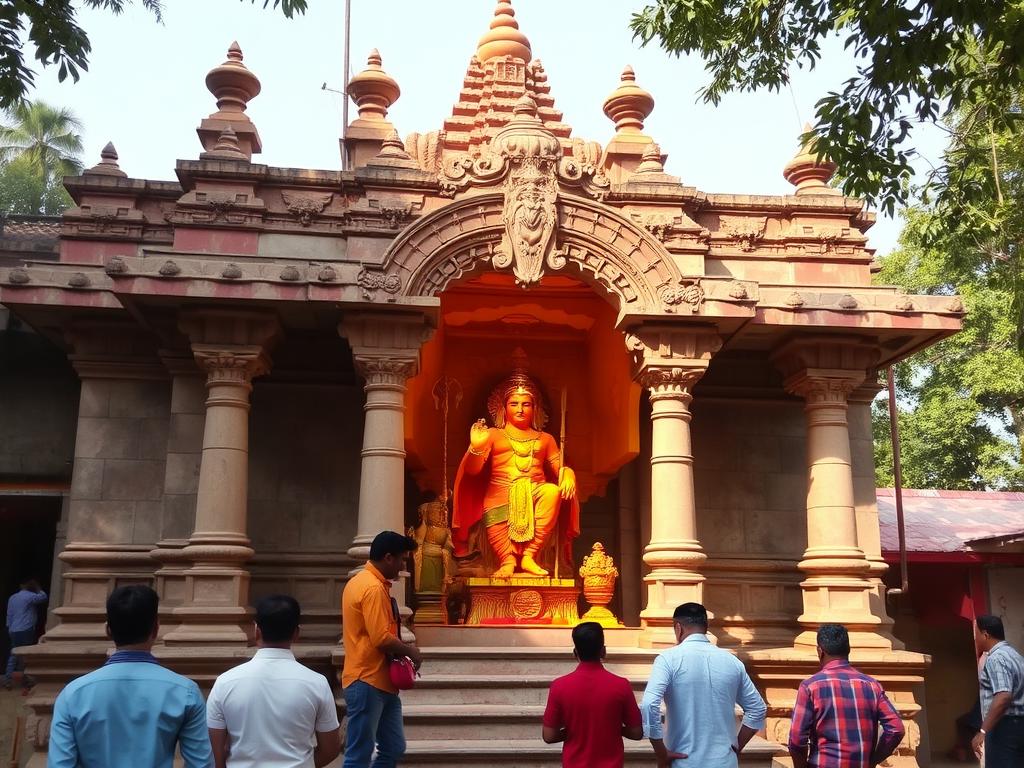 Hanuman Temple in Narayankhed with devotees